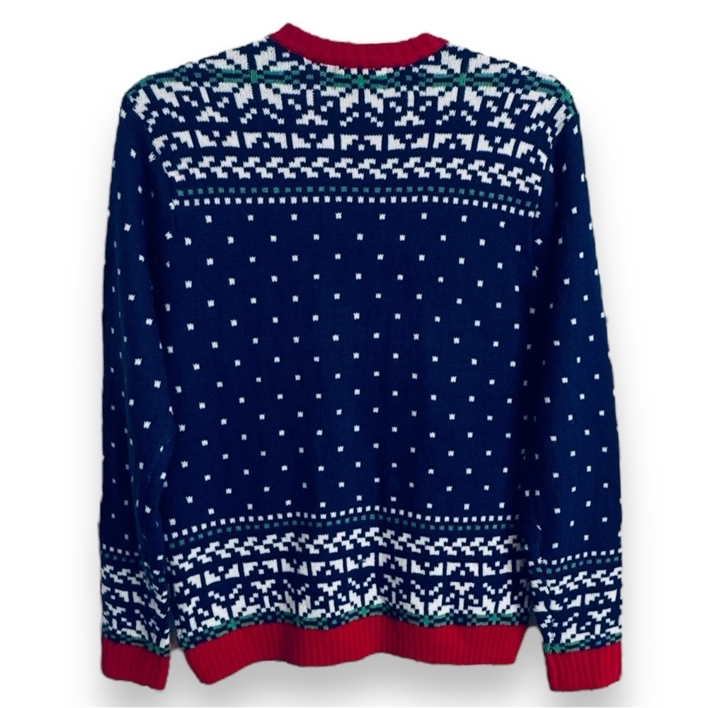 Blizzard Bay Men's Size M Christmas Dinosaur & Santa Sweater - Picture 3 of 6